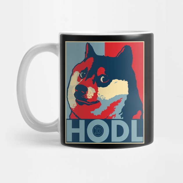 DOGECOIN HODL - Dogecoin Hodler Blockchain Cryptocurrency by ZowPig Shirts